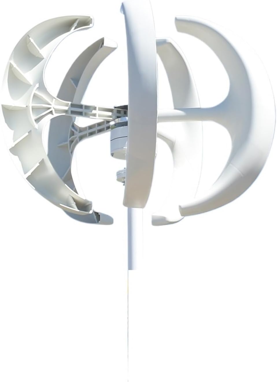 Wind Turbines, 5000W 12V 24V Free Energy Home Wind Turbine Electric Generator 5KW Red White Small Vertical Windmill Low Wind Speed Starting Wind Turbines(White,12V)