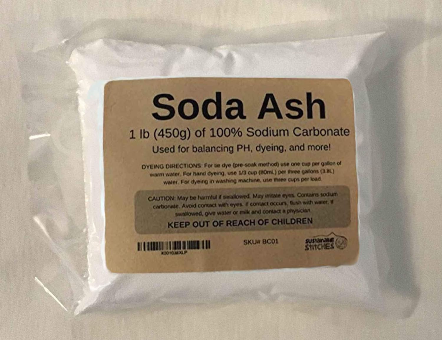 Organic Cotton Plus Soda Ash - 20 Pounds, Powder, Pool Chemical, Dye Mordant, Alkalinity Increaser, Prevents Stains