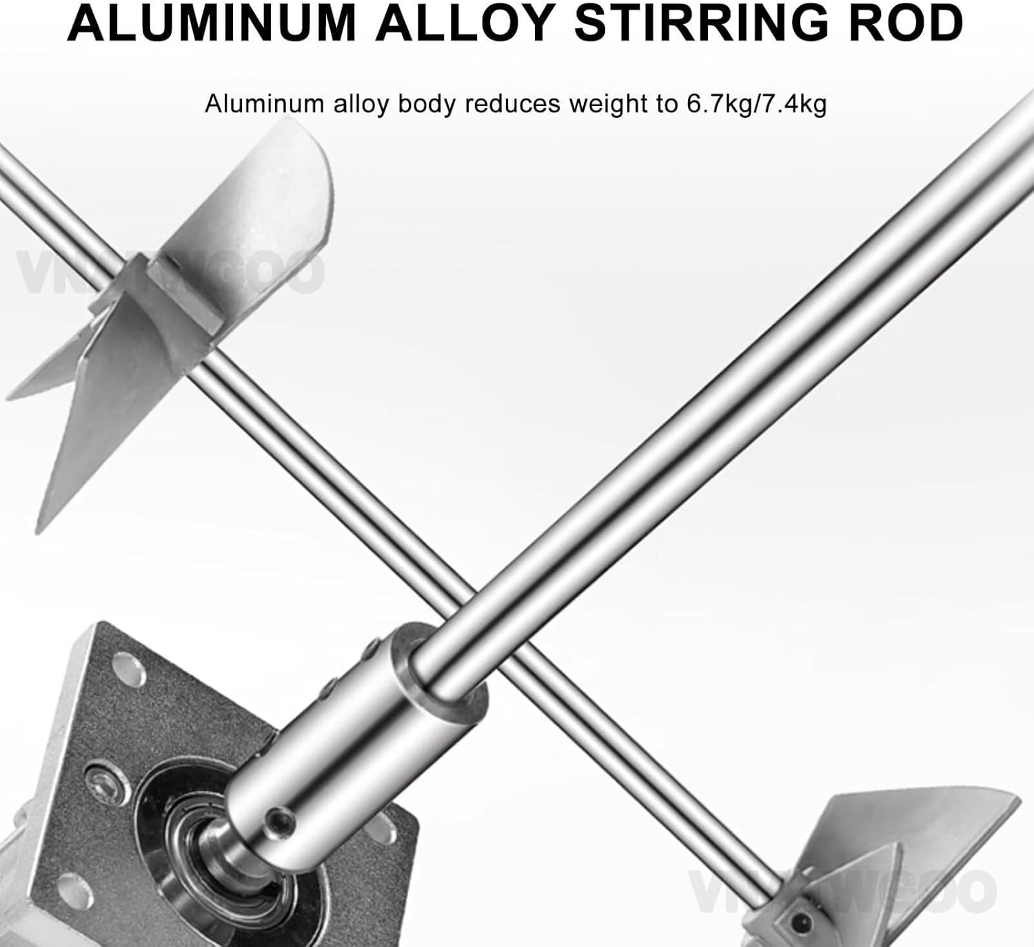 Pneumatic Clamp-Type Mixer, 50/100 Gallon Adjustable Speed Agitator, Industrial Air-Powered Stirring Machine, for Paint, Adhesive(100gallons)