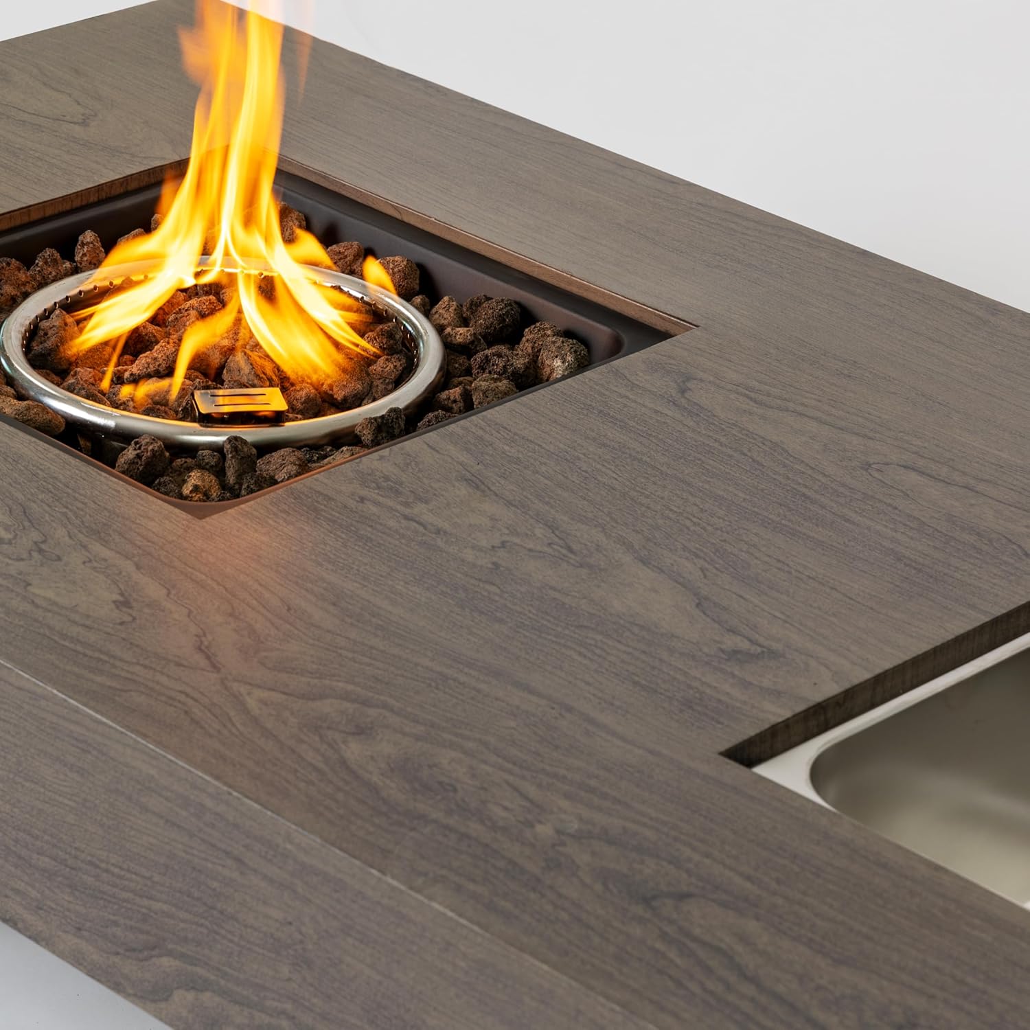 54 Inches Fire Pit with Bucket Design, Natural Wood – Outdoor Wood Burning Fire Pit for, Backyard, Camping – & Durable (1 Doors)