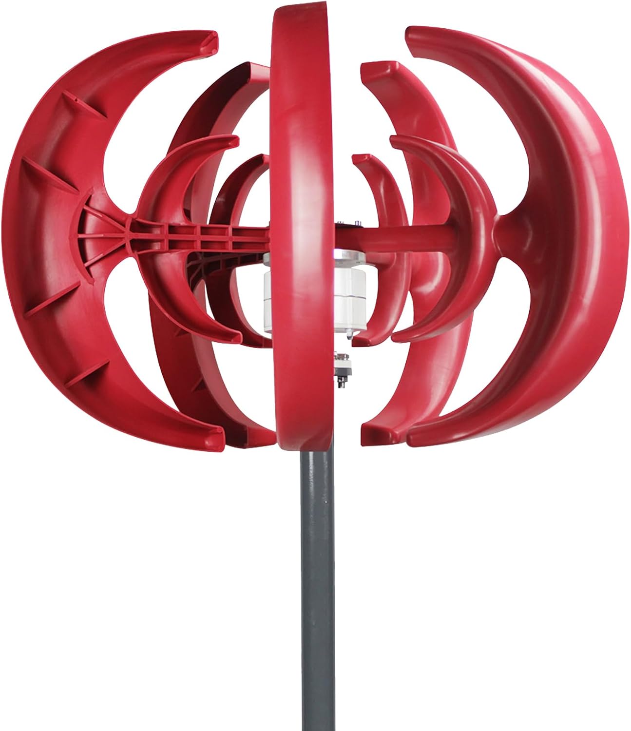 4500W Wind Turbines Generator,12V 5-Blade Vertical Axis Wind Turbines Generator Kit,Electricity Producer Equipment Red,for Home Hybrids Streetlight Use, Fast Delivery from USA Red