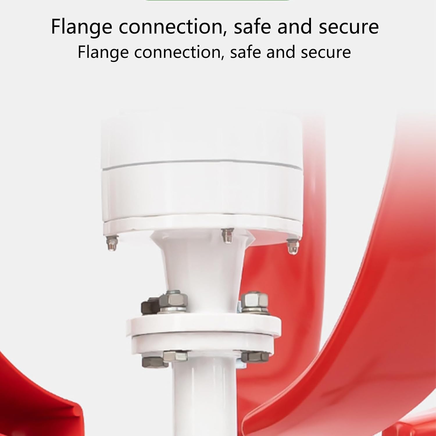 Spiral Wind Vertical Turbine Generators,12V 24V 3 Blades with MPPT Controller Wind Power Turbine Generator for Home Factory Use (Red)