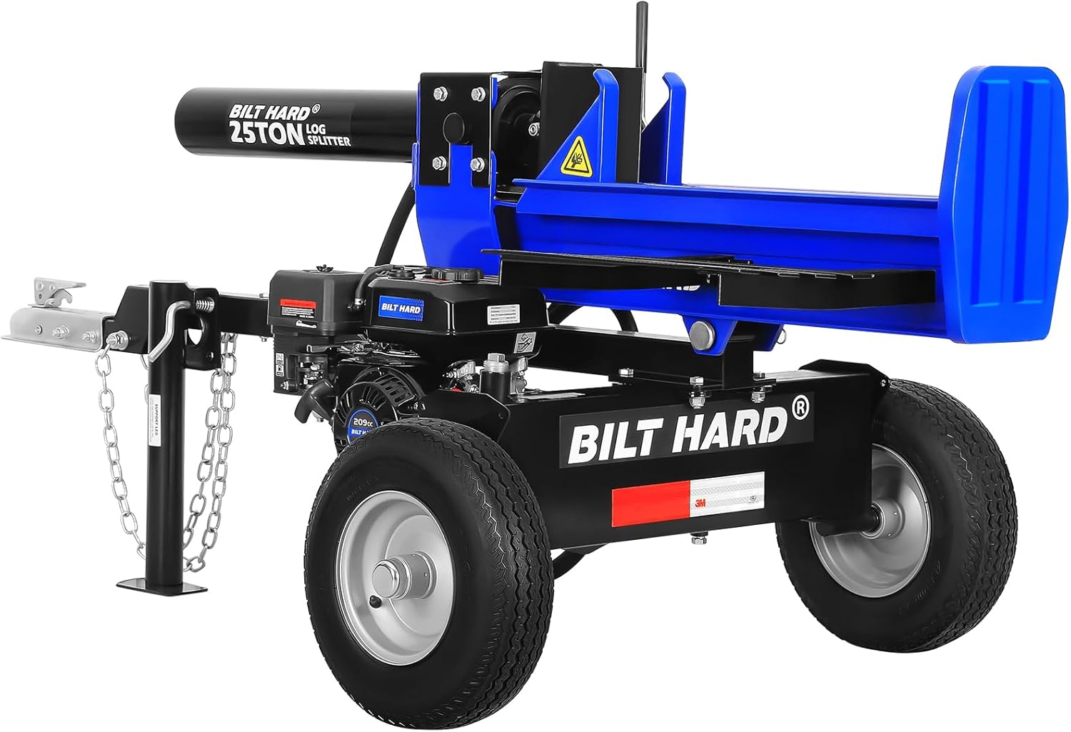 BILT HARD 25-Ton Horizontal/Vertical Log Splitter, Gas Wood Splitter with 209cc OHV Engine, 2