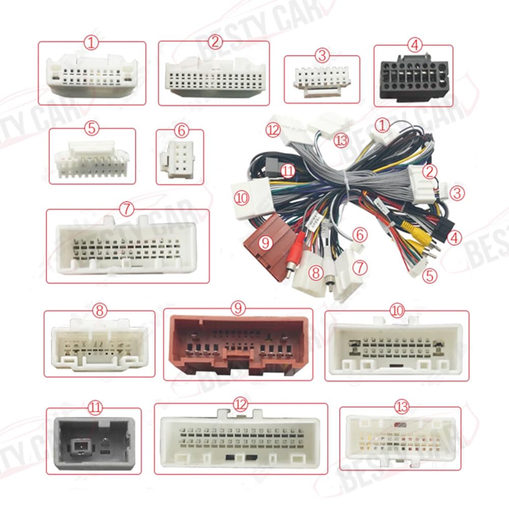 16pin Car Stereo Radio Power Retrofit Wiring Harness Adatper fits for Mazda 3 Atenza CX-4 Axela CX-5 with Amplifier