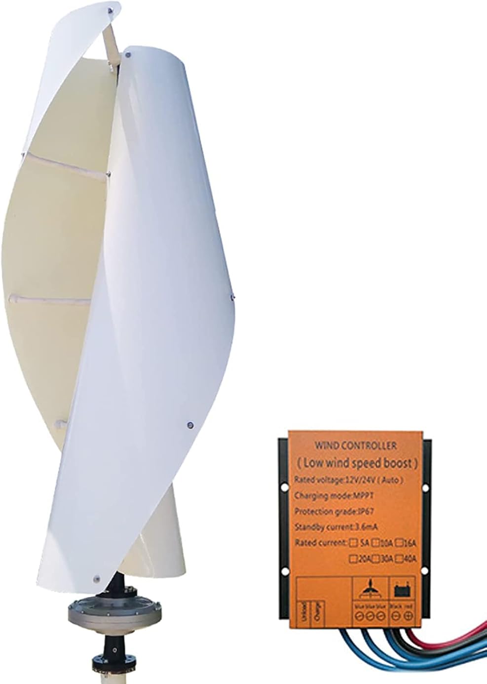 LiuSj JUnSt 8000W Vertical Wind Turbine, Vertical 3 Phase Wind Power Generator Renewable Energy for Home Outdoor Garden Boat Marine