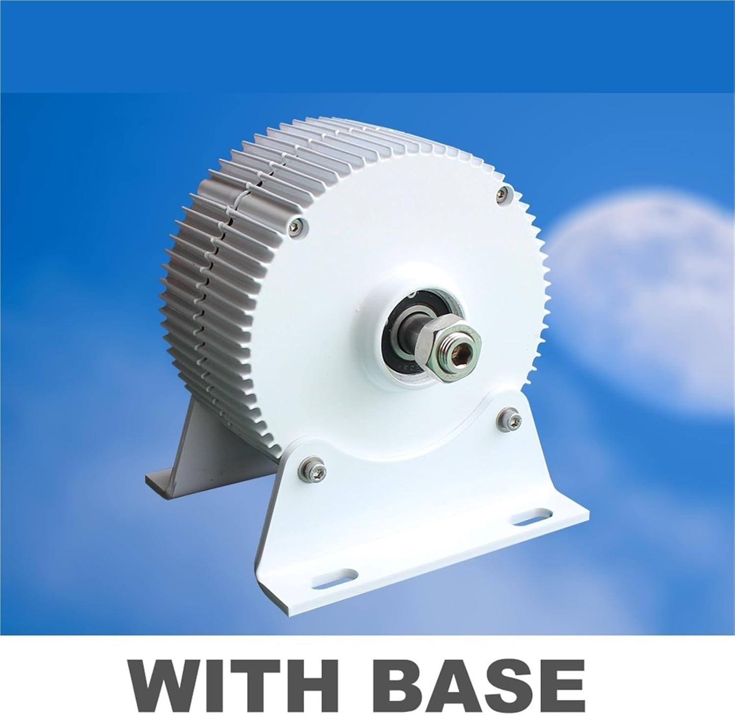 Permanent Magnet Generator 1000W 1500W Wind Turbine Generator 12V 24V 48V PMG Water Turbine Hydro Alternator Free Energy Camping(With Base,SINGLE SHAFT_96V_1500W)