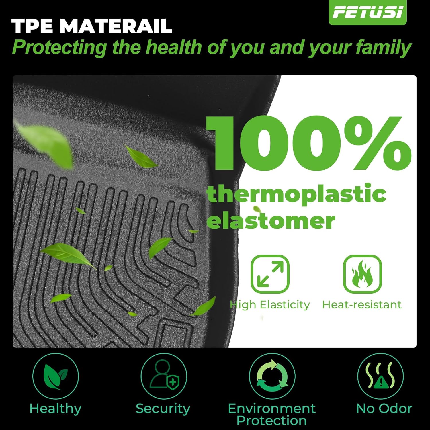 Floor Mats & Cargo Liner Fit for 2020-2024 Cadillac XT6 (6 Seats),All Weather Protection TPE Anti-Slip Automotive Full Set Floor Liners with Backrest Mats Custom Cadillac XT6 Accessories