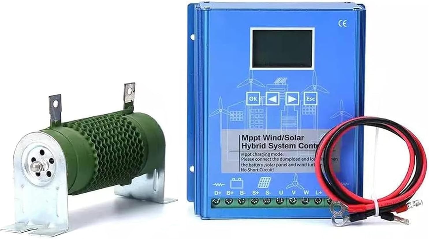 48v,KZZAAO 12000W Wind Solar Hybrid System Controller, Wind Solar Hybrid Mppt Charge Controller with Dump Load, Wind Turbine Generator