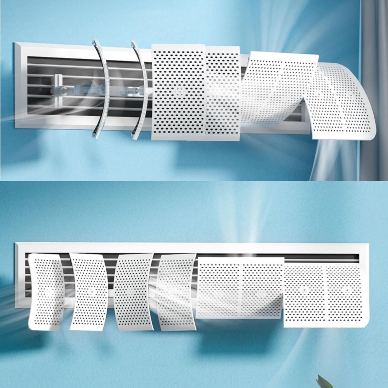 Freestanding Air Vent Deflector,Air Conditioner Deflector with 360° Adjustable Angle,Air Conditioner Deflector,Air Conditioner Baffle Shield with Anti-condensation,for Central Air Conditioning