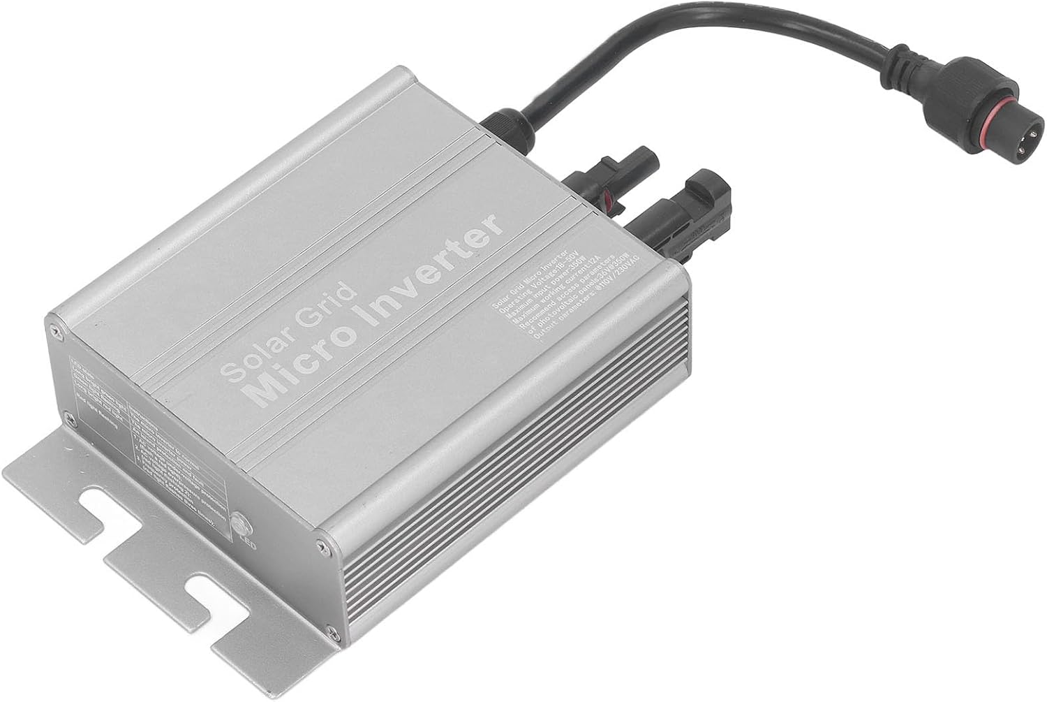 Grid Tied Inverter, Solar Powered Grid Tie Micro Inverter 120V 230VAC MPPT High Conversion Rate for Home Appliances (350W)