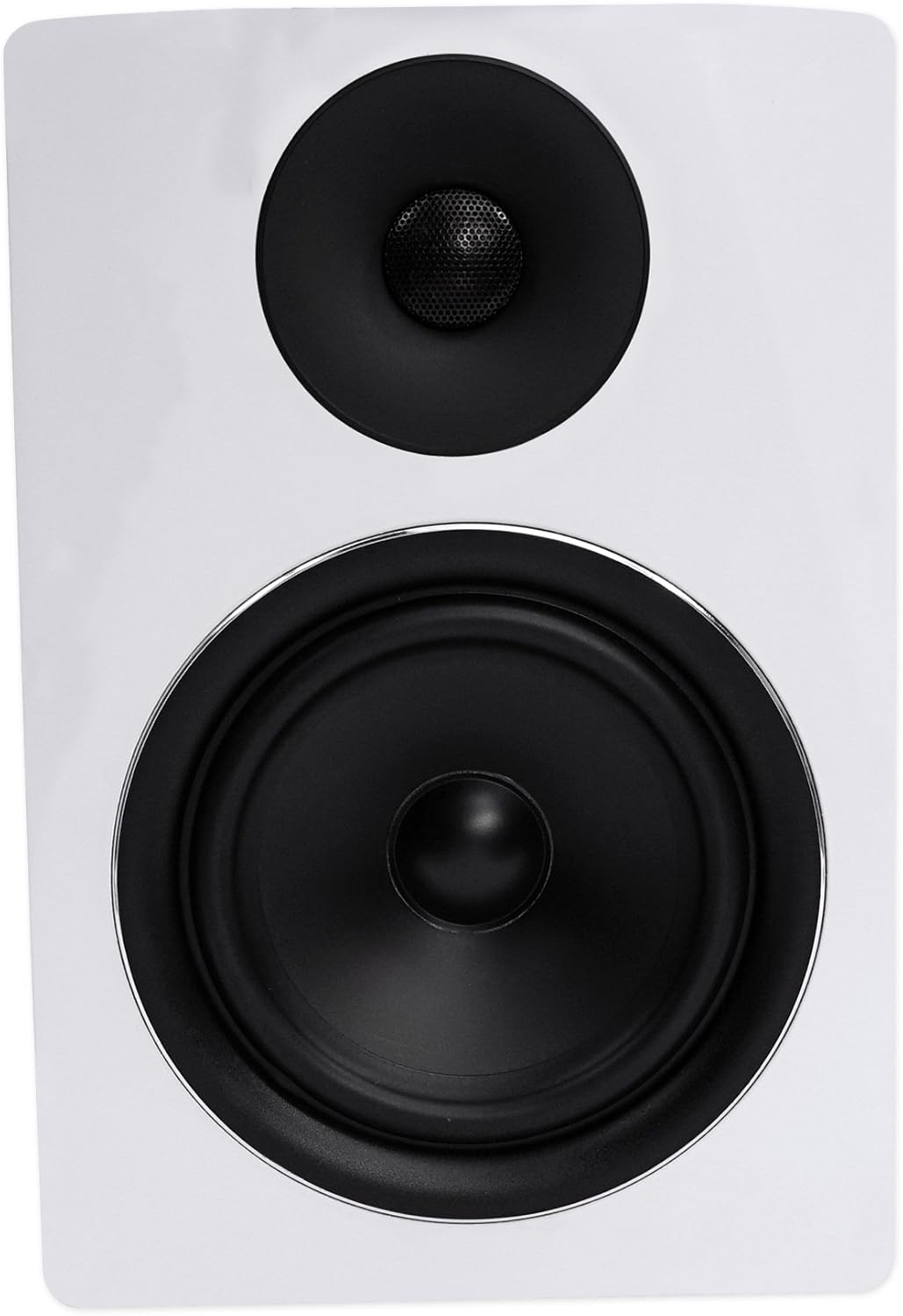 Rockville APM6W Powered USB Studio Monitor Speaker Pair in White, 6.5