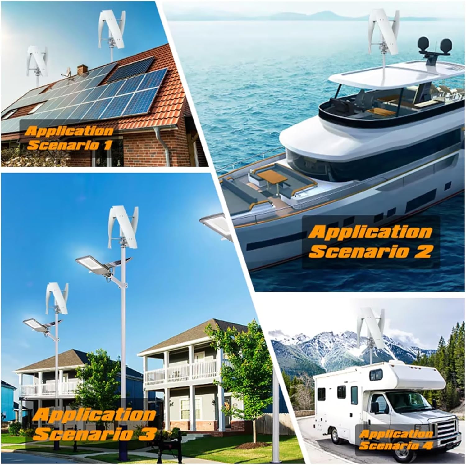 2000W 3 Blade Free Energy Wind Power Windmill W/Controller 12V 24V 48V Permanent Maglev Wind Turbine Generator for Home Boats, Gazebos, Cabins