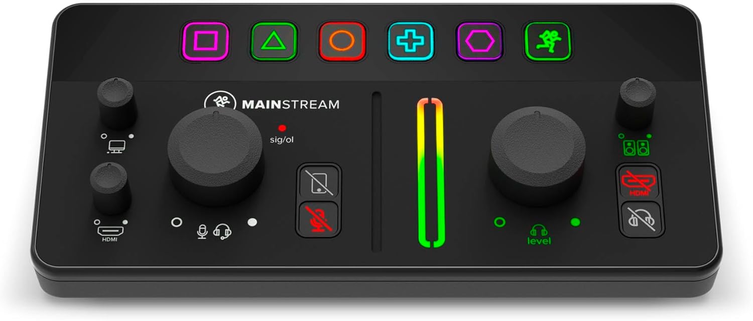 Mackie MainStream Complete Live Streaming and Video Capture Interface With Programmable Control Keys, Matrix Software, HDMI Capture and Thru, USB-C Hub, Bus Powered