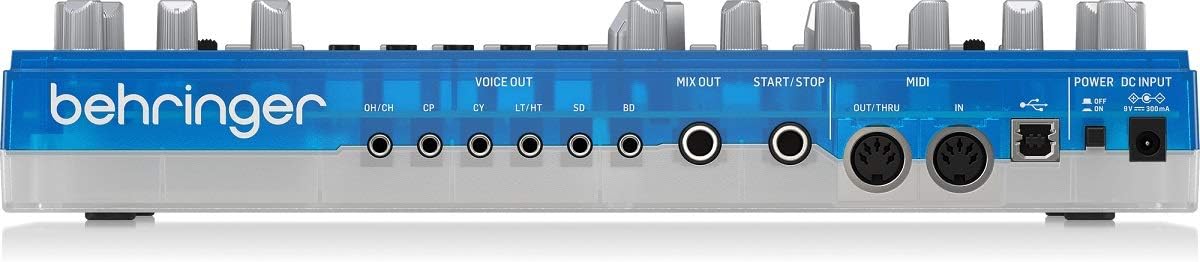 Behringer RHYTHM DESIGNER RD-6-BB Analog Drum Machine with 8 Drum Sounds, 64 Step Sequencer and Distortion Effects