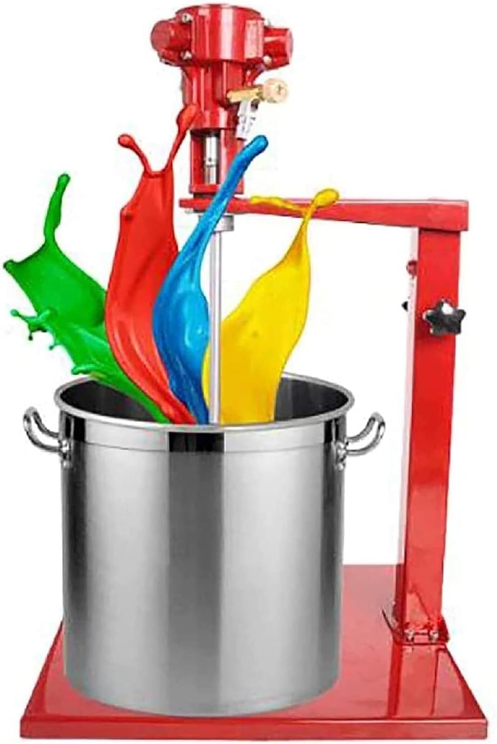 5 Gal/20LStainless Steel Automatic Lifting Mixer Paint Stirring Machine,Adjustable Height,Desktop Vertical Air Mixer,Ink Mixing Machine