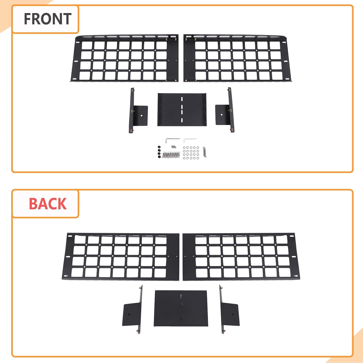 Car Interior Rear Trunk Cargo Rack Basket Tray Compatible with Nissan Frontier 2022-2025 Modular Storage Luggage Carrier Roof Overhead Molle Panel System Shelf Rack Trunk Hanging Organizer Accessories