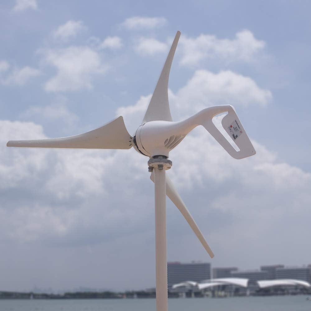 Light and Powerful Small 3 Blade 400W Wind Turbine Generator Kit AC 12V/24V with Windmill Generator Controller for Home Use(12V)