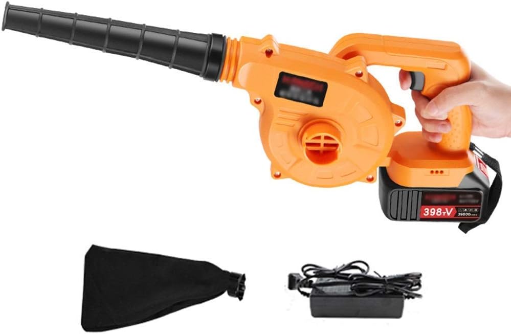 Lightweight Garden Blower Electric Leaf Blower Vacuum Shredder Stepless Speed Change Dual Battery 5A-13000MAH (Dual Battery 5A)