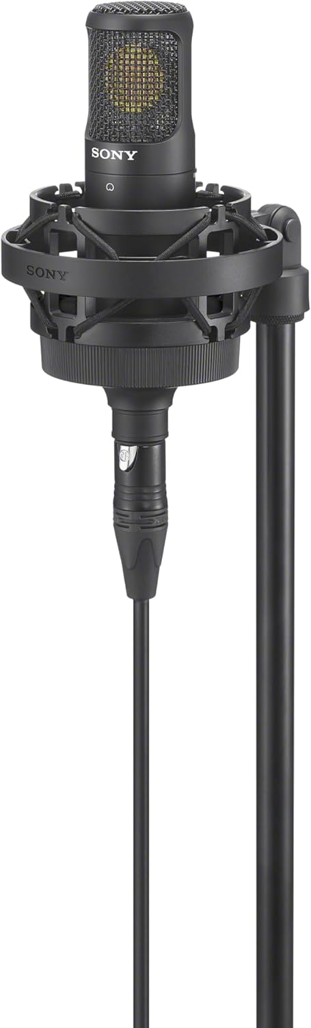 Sony Media C-80 Unidirectional Studio Condenser Microphone with Advanced Capsule Technology, Dual Diaphragm Configuration, and Acoustic Shifting Circuit