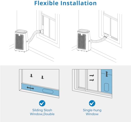 Portable Air Conditioner-14000 BTU Capacity, Cools Up to 700 Sq.Ft, 3-In-1 Portable AC Unit with Remote Control, Includes Window Mount Kit