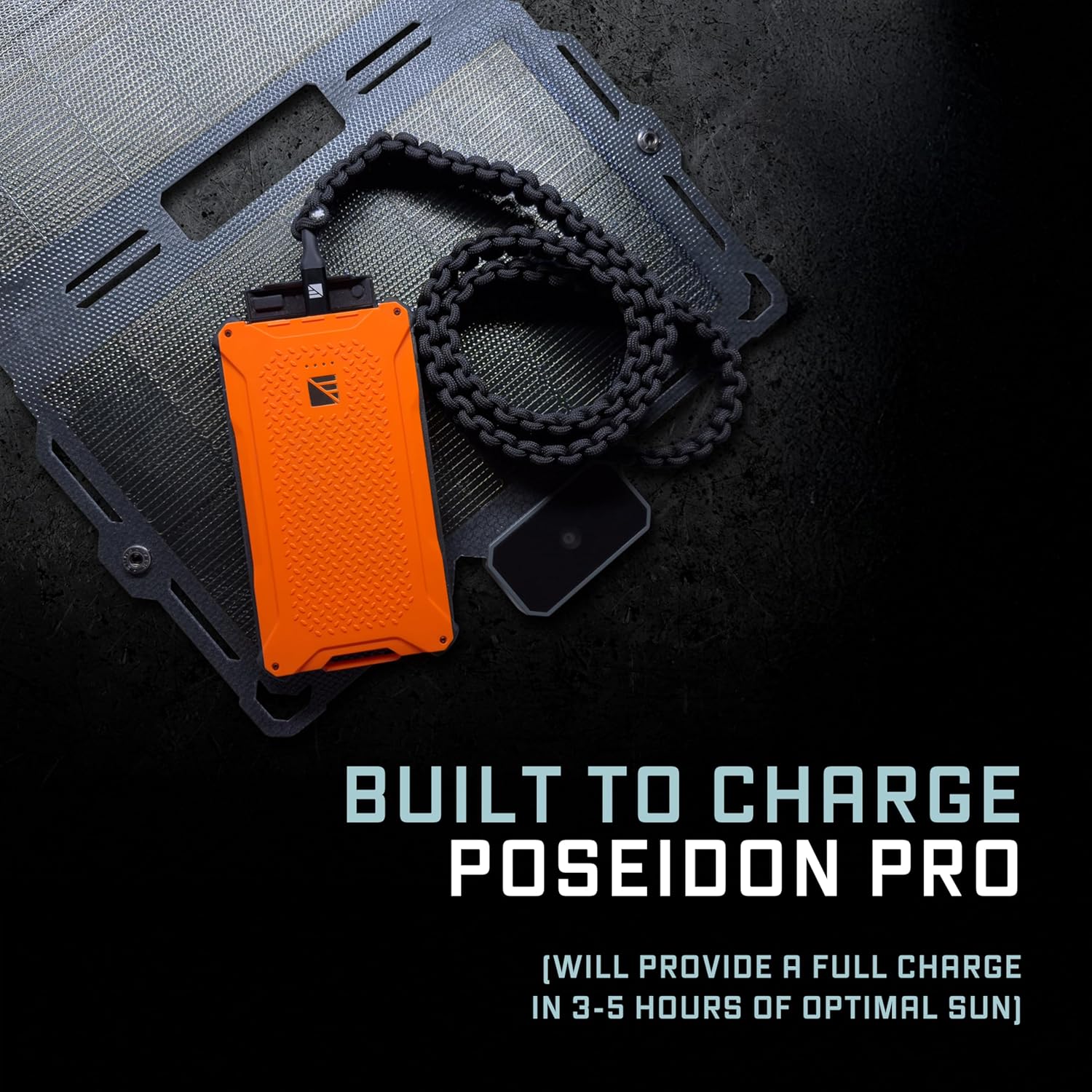 Dark Energy Spectre Folding 18W Solar Panel | Portable Solar Power Charges USB-C and USB-A Devices | Crush & Impact Resistant with Armor-Flex, IPX7 Waterproof, Lightweight Solar Powerhouse