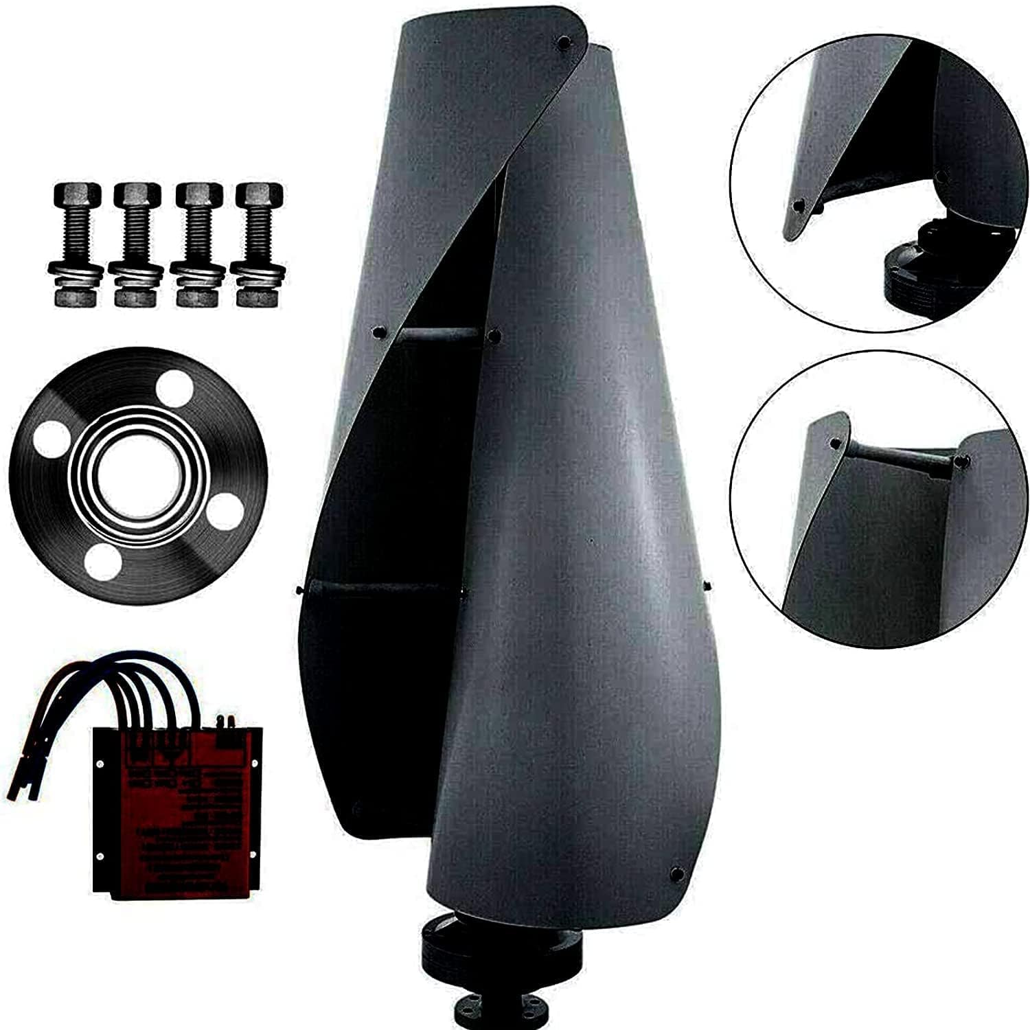 Wind Turbine Generator 12000W Lantern Wind Turbines Generator Vertical Axis Motor Kit 12V-220V with Charge Controller for Home Hybrids Streetlight