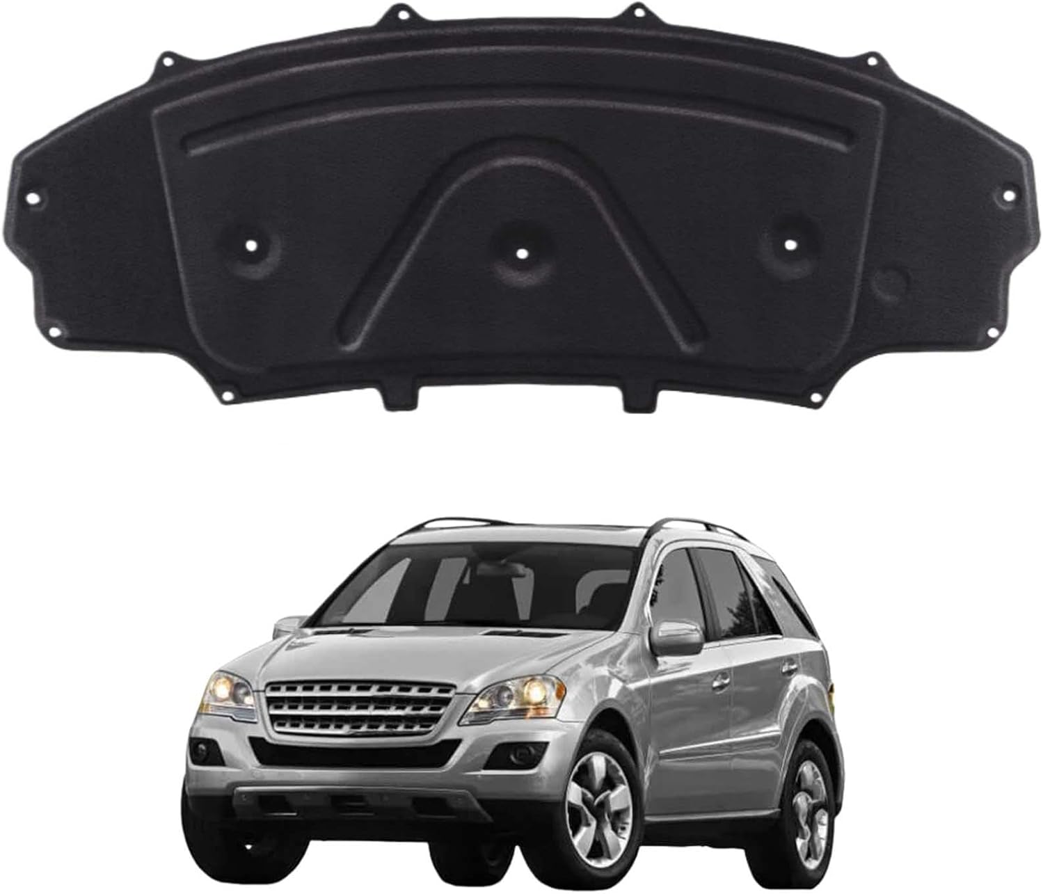 Car Front Hood Engine Sound Pad for Mercedes Benz ML W164 2006-2011 OE:1646820126, Heat Insulation Cotton Mat Cover Soundproof Car Accessories