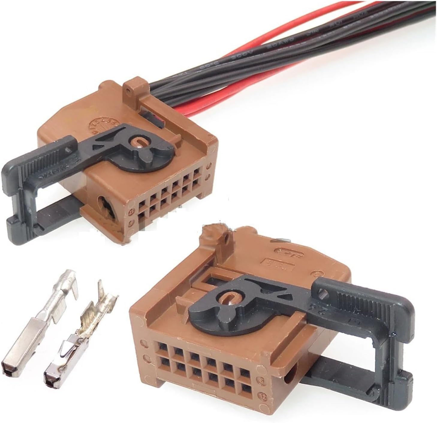 5 Set 12 Hole 1379096-1 1379219-1 1379095-1 AC Assembly Auto Connector Car Audio Power Amplifier Electric Plug(White)