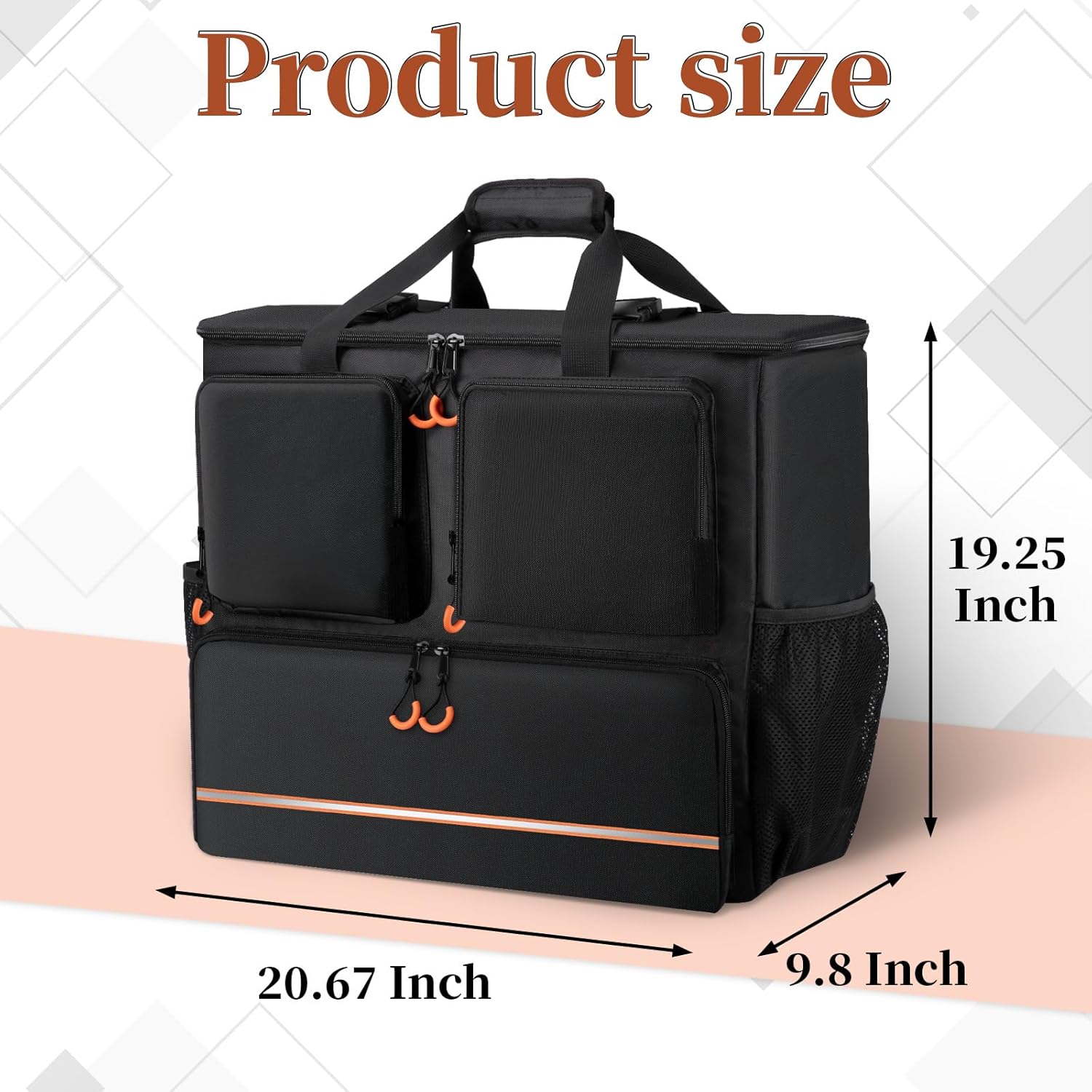 Computer Desktop Tower Large Carrying Case, PC Travel Case for Computer's Box for Moving, Portable Gaming Backpack for Keyboard, Mouse and Accessories, Bag Compatible with ATX/M-ATX mainframe chassis