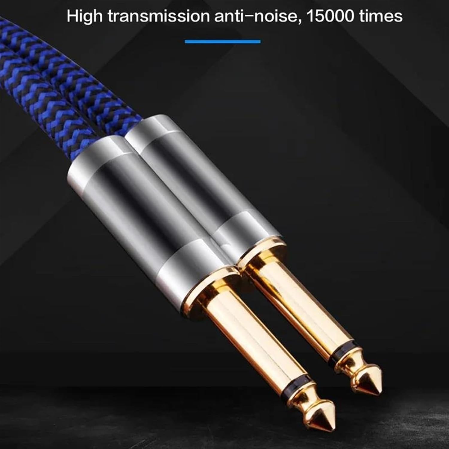 Guitar Audio Cable Dual 6.5mm To Dual 6.5mm Cable 1/4