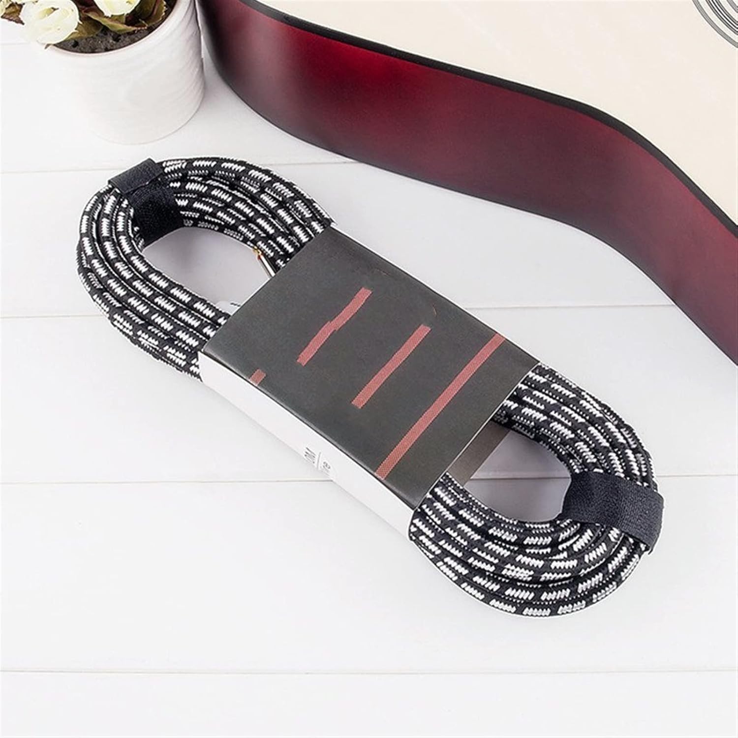 Guitar Cable Electric Guitar Cable Wire Cord No Noise Shielded Bass Cable for Guitar Amplifier Accessories (Color : Black, Size : 10M)