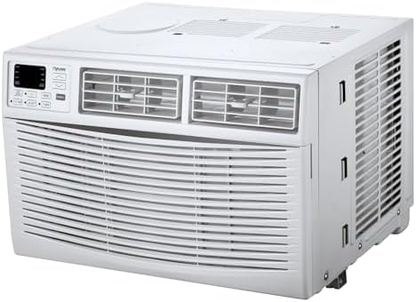 8,000 BTU Window Air Conditioner, Cools Up to 350 Sq. Ft., Quiet Operation, Cool/Fan/Dry Modes, Digital Display, Remote Control, Easy Install & 2-Year Warranty
