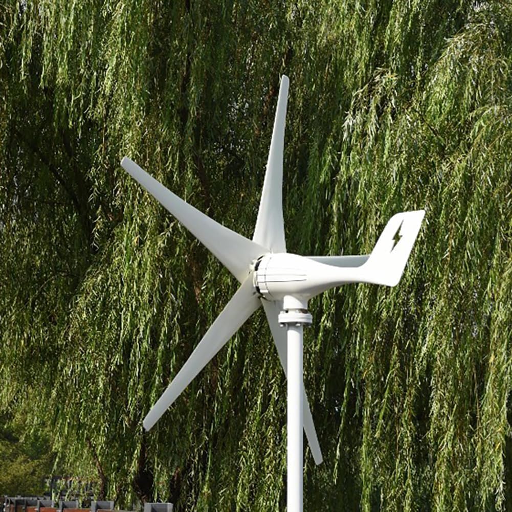 800W Wind Turbine 5 Blades 12V / 24V / 48V with MPPT Charge Controller for Home Boat Farm (24, Volts)