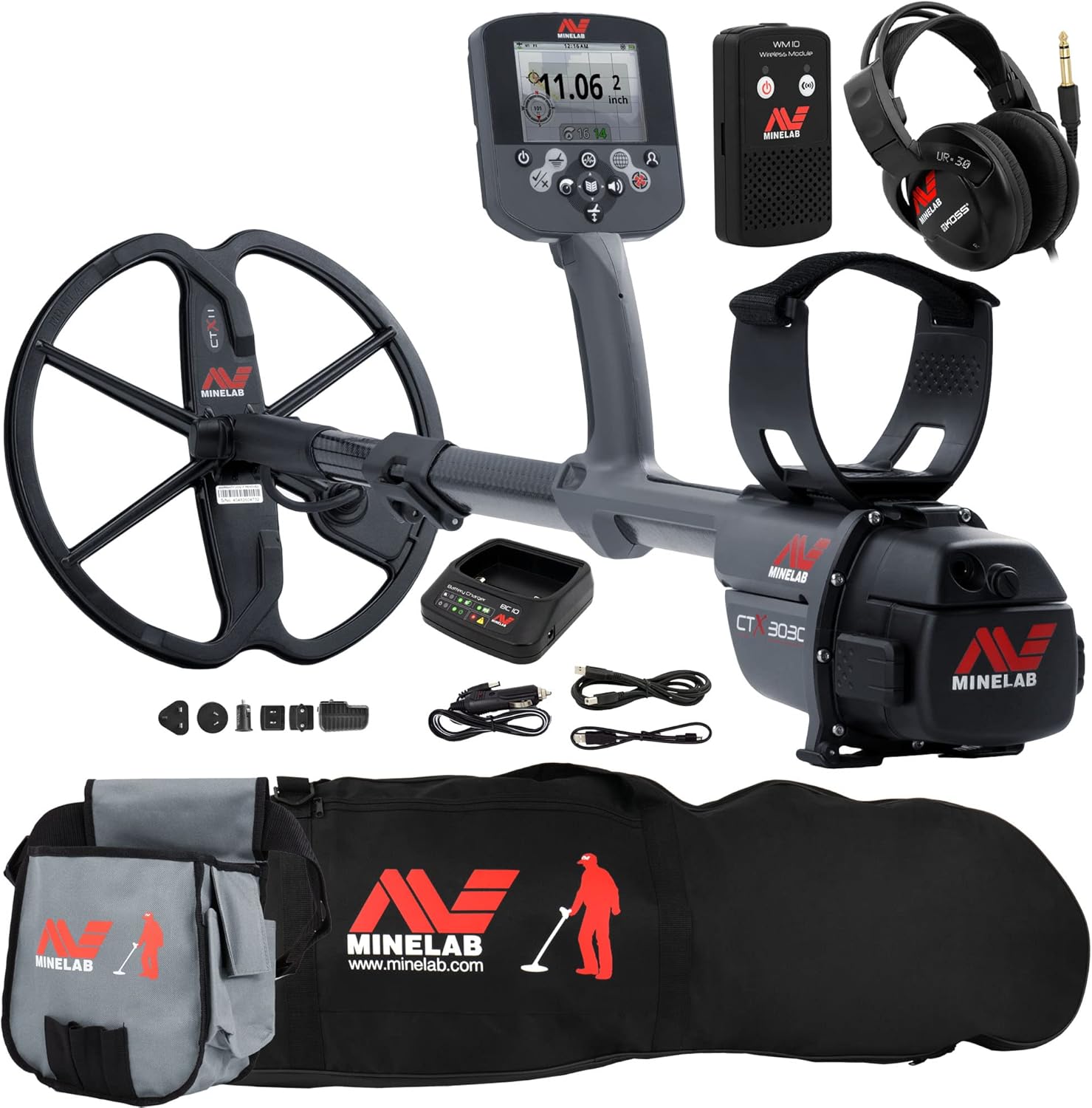 Minelab CTX 3030 Ultimate Waterproof Metal Detector with Carry Bag and Finds Pouch