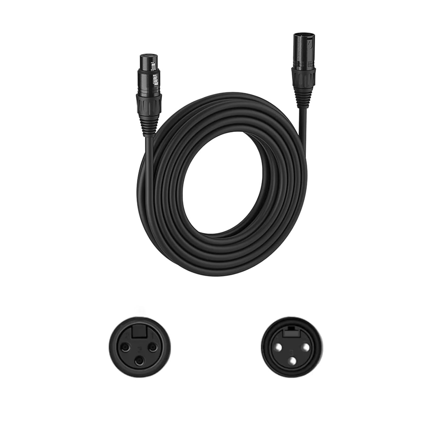 Shielded 3-Pin XLR Balanced Cable – Male-to-Female Mic Cord for Mixer, Speaker, Amplifier & Studio(5)