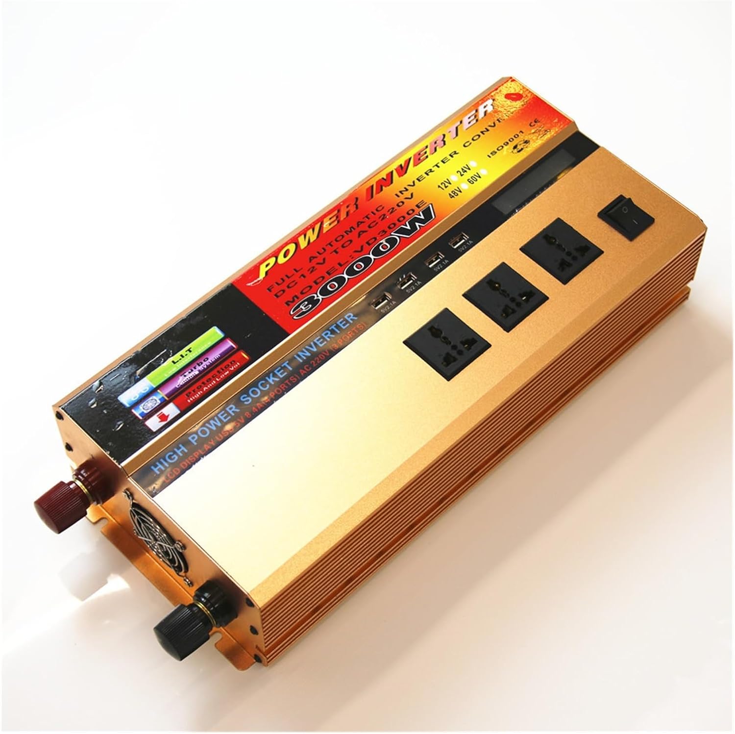 3000W Full Power Solar Home car Inverter 12V to 220V Corrected Wave(24V 110V)