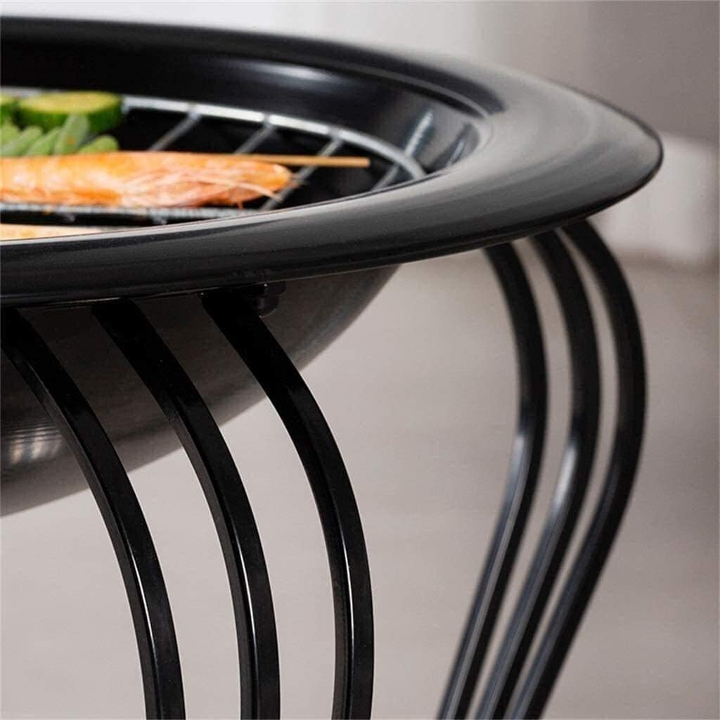 Outdoor Fire Pit Outdoor Fire Large Bonfire Wood Burning Patio Coal Grill Firepit for Outside Grill Charcoal Smokeless Grill with Spark Screen