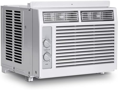 5000 BTU Window Air Conditioner AC Unit, Cool up to 150 Sq.Ft., Adjustable Cooling & Fan Modes, Install Kit, Energy Saving, Air Conditioner Window Unit for Bedroom, Apartment, Living Room