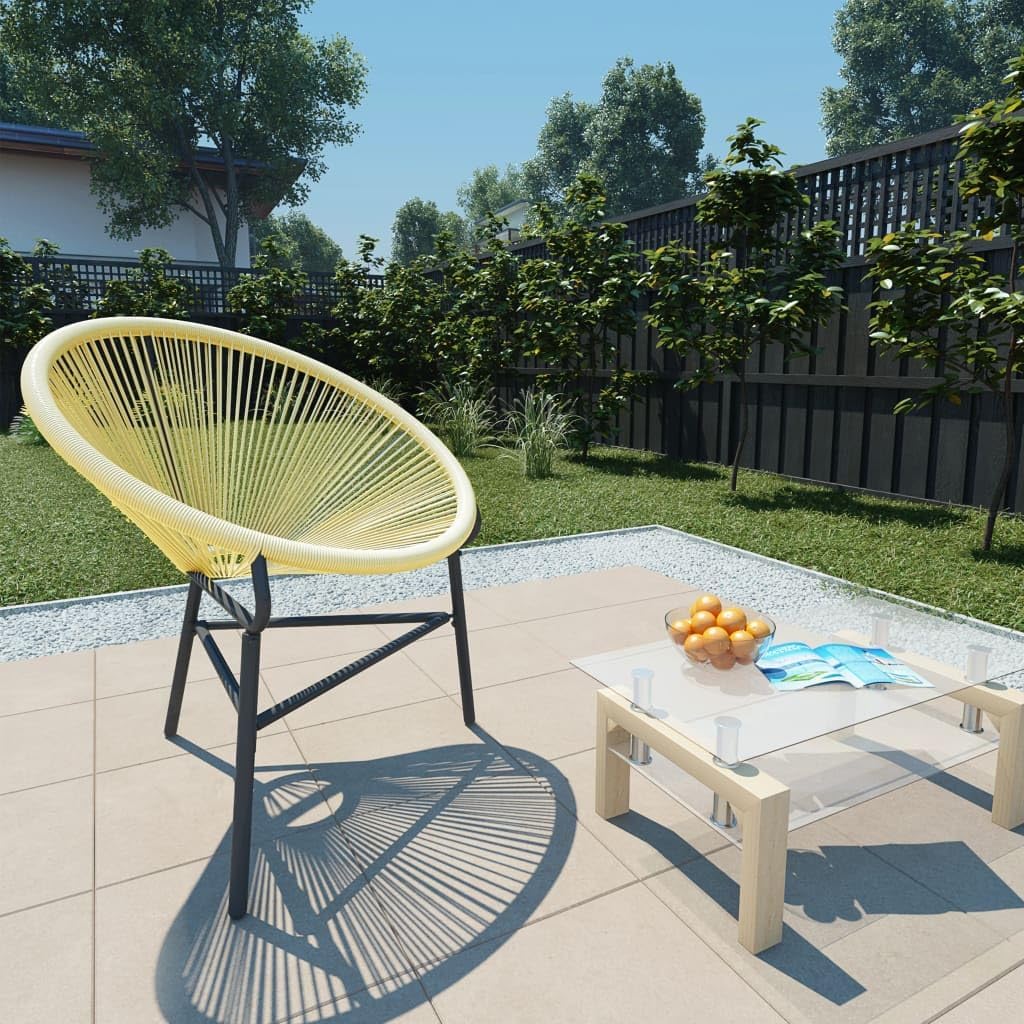 Patio Acapulco Chair Poly Rattan Beige,Versatile Acapulco Lounge Chair: Comfort and Style for Your Indoor or Outdoor Space Outdoor Seating Furniture