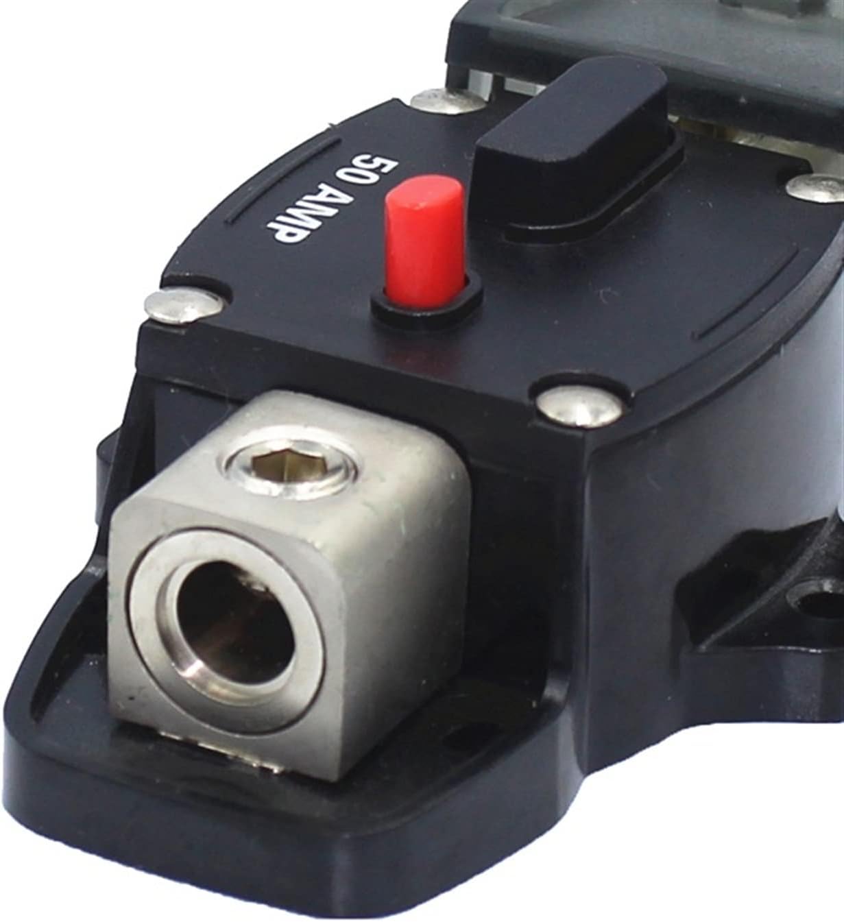 1pcs 80A 100A 160A 200A 300A Car Audio Amplifier Circuit Breaker Fuse Holder AGU Style Stereo Refit 4GA Cable for 12V Protection(300A)