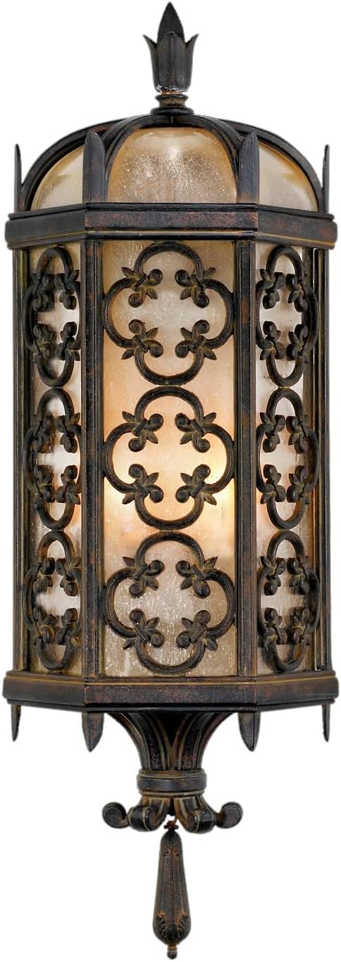 Fine Art Lamps 329681, Costa del Sol Outdoor Wall Pocket Sconce Lighting, 120 Total Watts, Iron