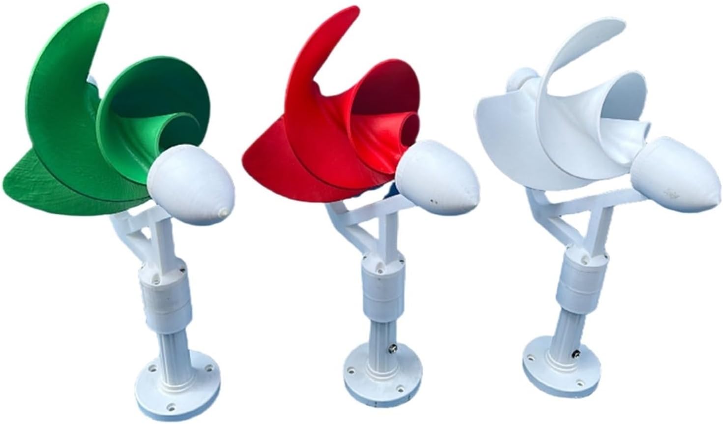 Wind Generator, Miniature Spiral Wind Generator, 50W, Three-Phase Permanent Magnet Brushless,for Home, Farm, RVs, Boats(White)