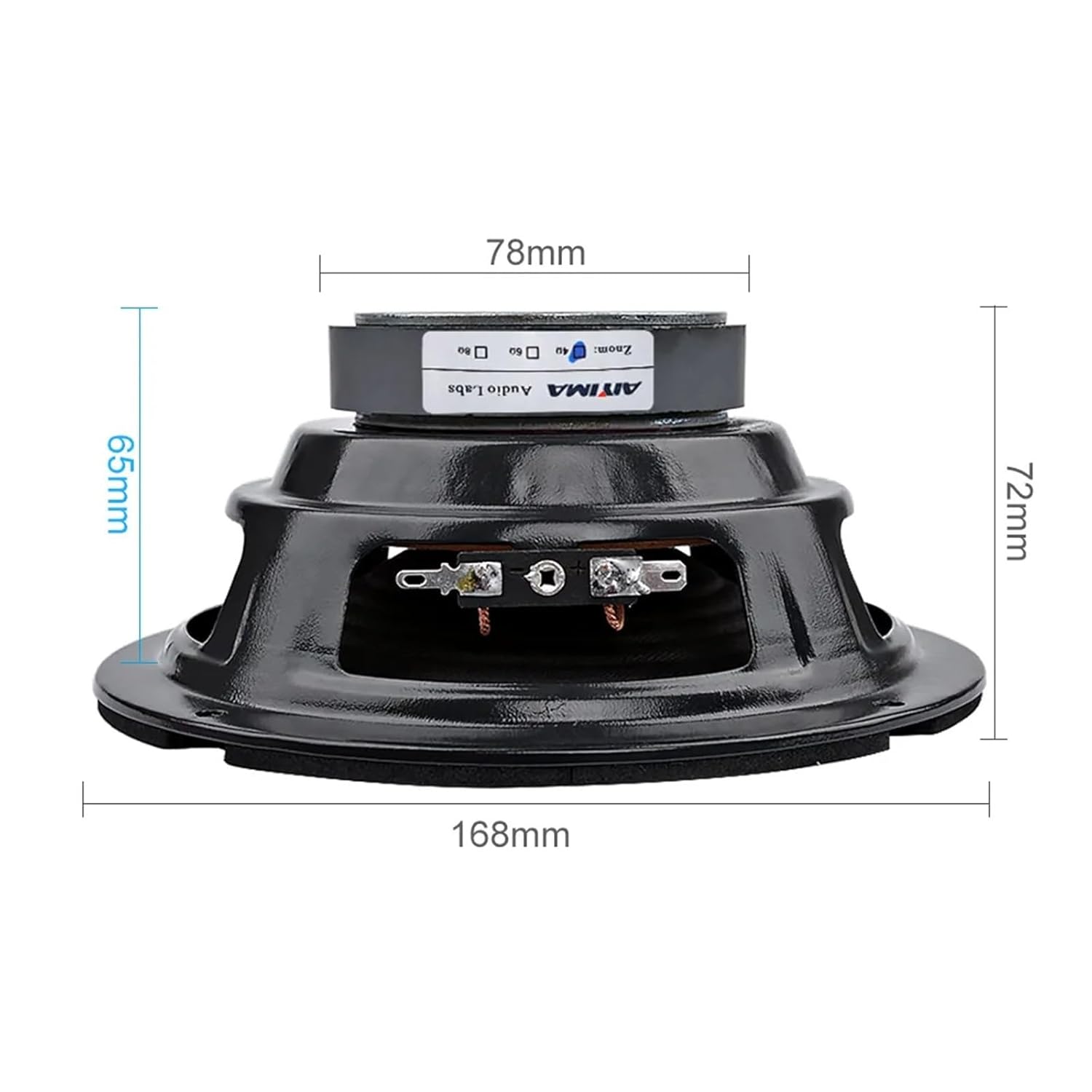 1Pcs 6.5 Inch Midrange Bass Speaker 150W 4 8 Ohm Audio Speaker Amplifier Sound Woofer Loudspeaker Home Theater(4 Ohm 150W Speaker)