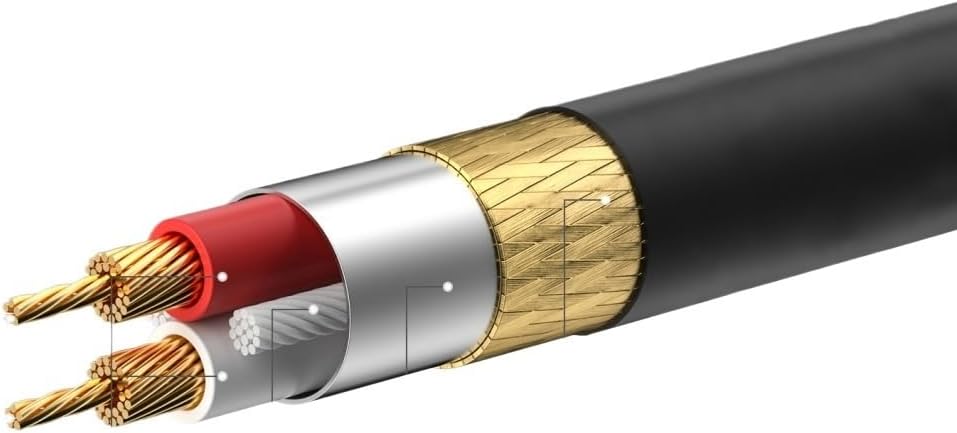 Gold Plated XLR Cable Male to Female 3Pin OFC Audio Cable Foil+Braided Shielded for Microphone Mixer Amplifier(300cm)