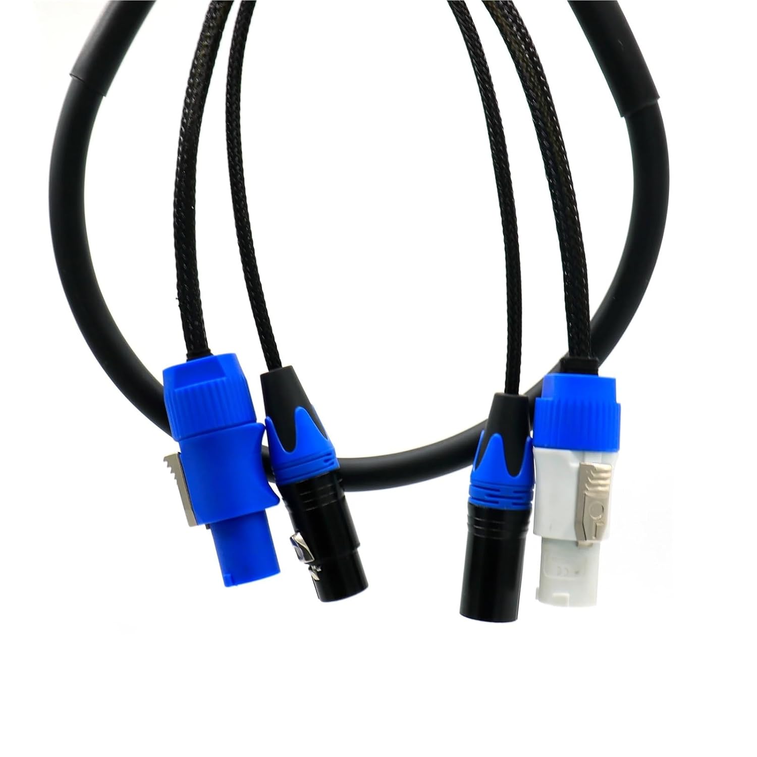 Flexible XLR Combo Cable 1m 1.5m 2m 3m 5m Power Con DMX Combo Cable 3 x 1.5mm² for Stage Lighting Moving Head(5 Meters)