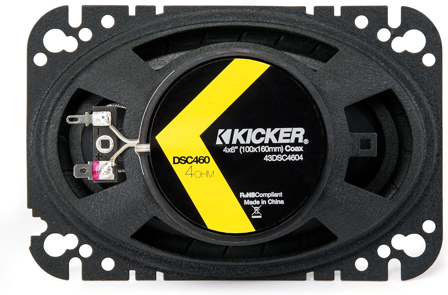 KICKER DSC460 4x6-Inch (100x160mm) Coaxial Speakers, 4-Ohm (Pair)