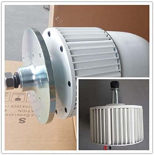 SISHUINIANHUA 1000W Wind Turbine Generator with Three Blades 1150 MM, Optional 24 V 48 V 1KW Wind Power Regulator Or Hybrid Controller,Gray,48v