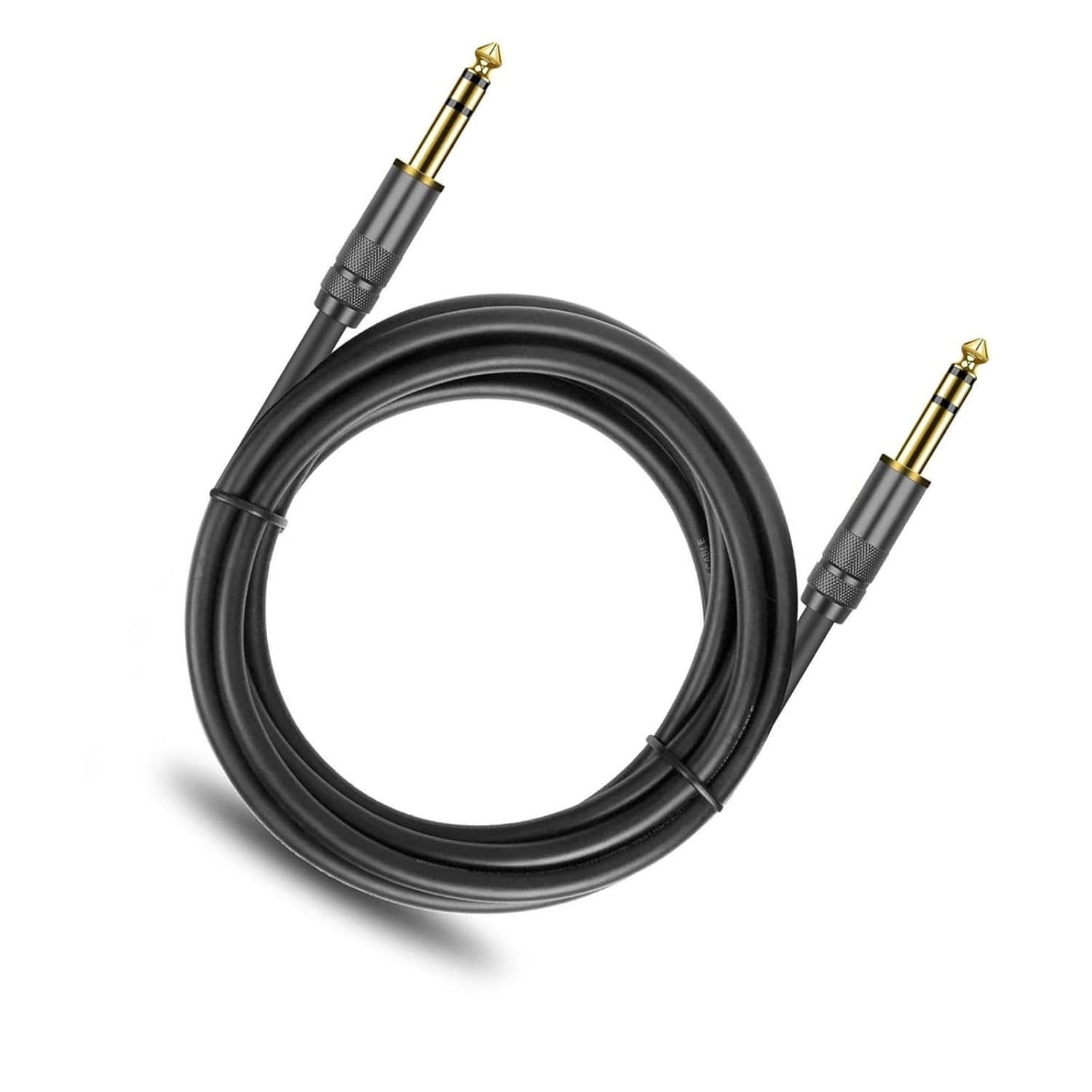 Pro Audio Cable 1/4 Inch Straight Instrument Cord 6.35mm to 6.35mm Stereo Professional Guitar Cable for Guitar Amplifier(TRS,15m)