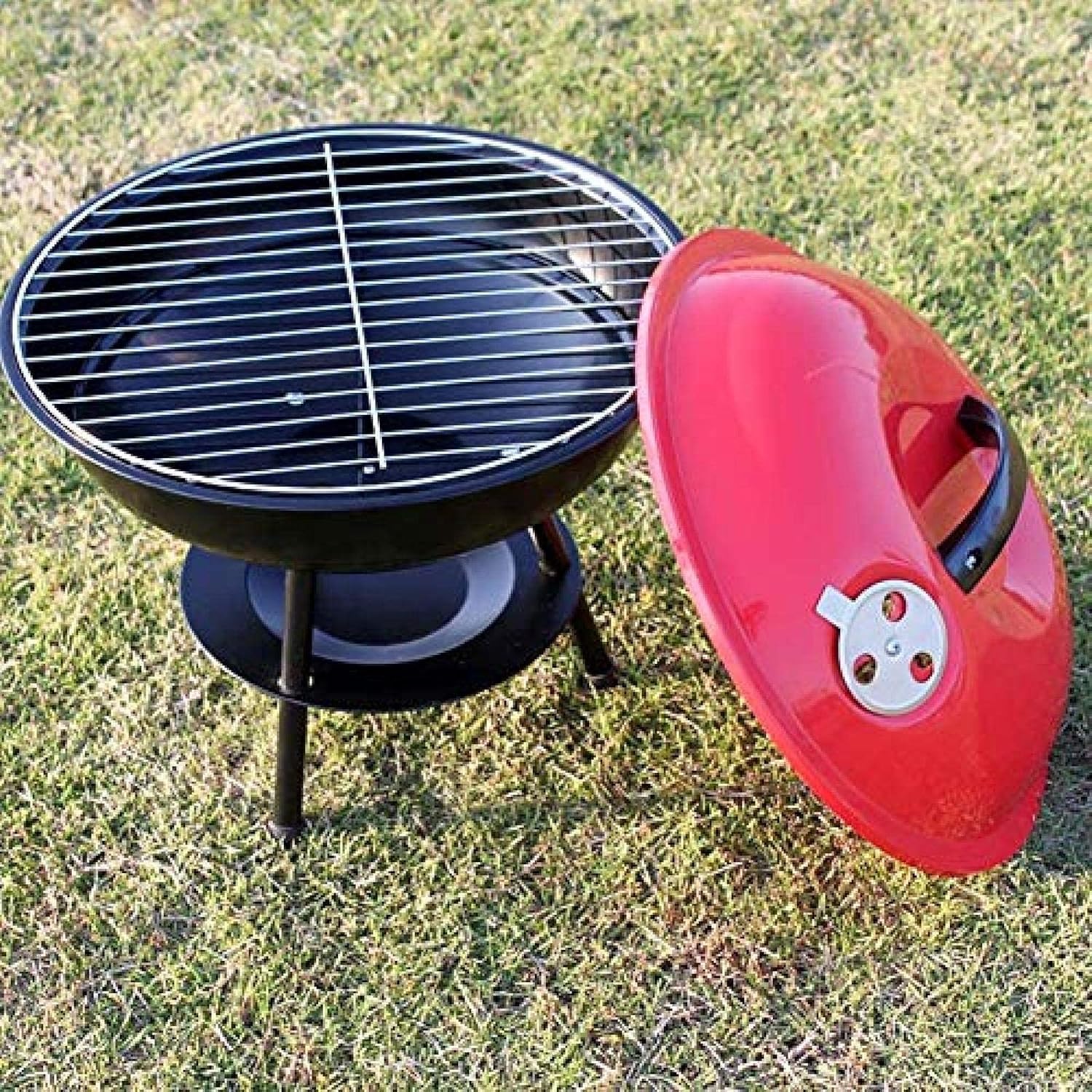 Fire Pit BBQ Grill Fire Bowl Outdoor Bowl Round Barbecue Household Stove Portable Charcoal Barbecue Grill Barbecue Heating in Winter
