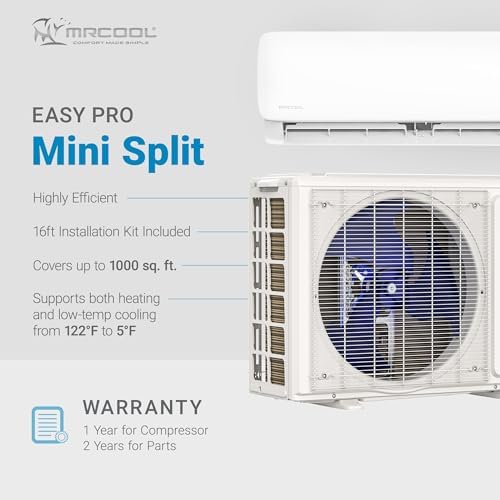 MRCOOL 24000 BTU 230V Ductless Inverter Mini Split Air Conditioner & Heat Pump System, Easy Pro Series - Wall-Mounted AC Unit w/Heating and Cooling for Home, Office & Commercial Space
